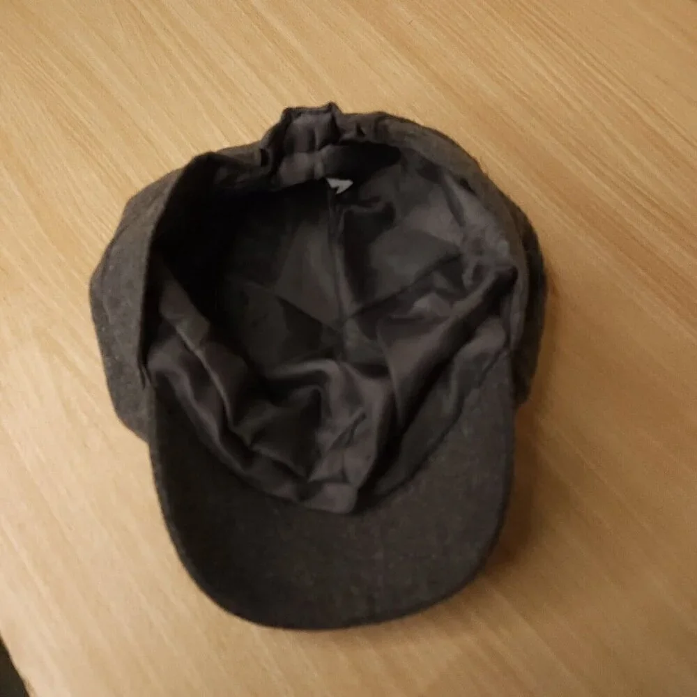 Newsboy Grey Wool Blend Hat Cap